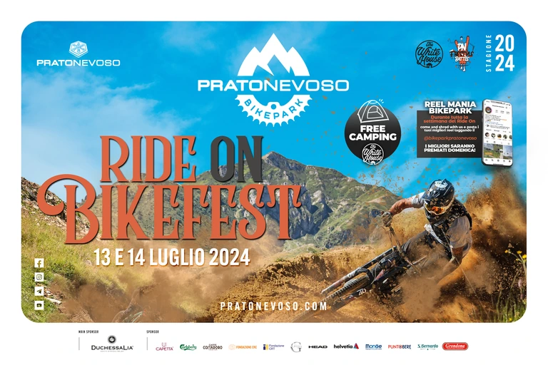 Grafica originale completa Ride On Bikefest, 13 e 14 luglio 2024